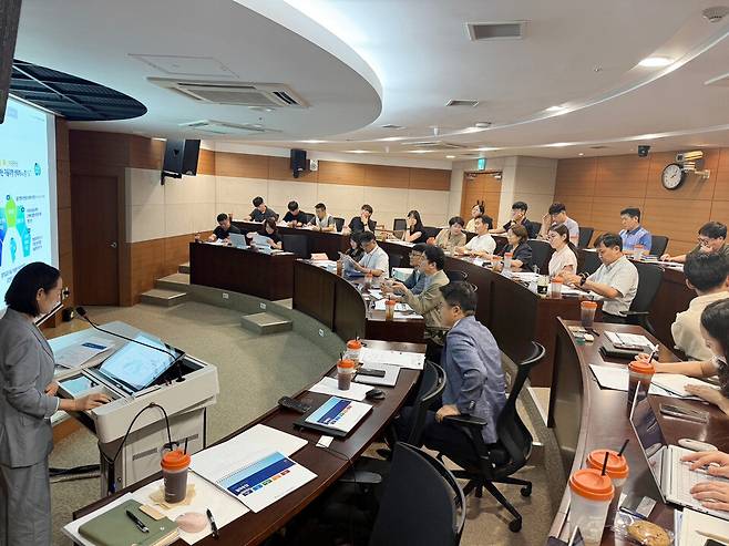 ▲ 차세대융합기술연구원의 '제1차 경기도 자율주행 기본계획' 연구용역 착수보고회 모습. /사진제공=차세대융합기술연구원