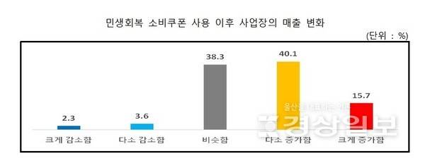 정부의 민생회복 소비쿠폰 시행 이후 소상공인 절반 이상이 매출이 증가했다고 답했다. 소상공인연합회 제공
