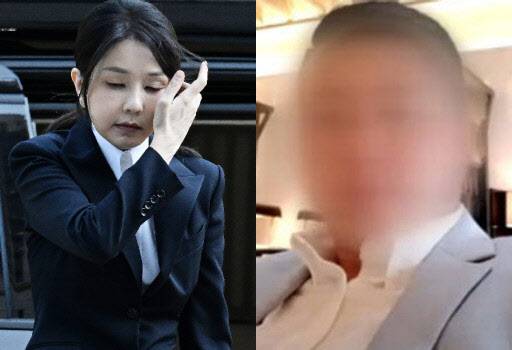 12일 오전 구속 전 피의자 심문 출석하고 있는 김건희 여사와 집사로 지목된 김예성씨(사진=공동취재단, JTBC 캡처)