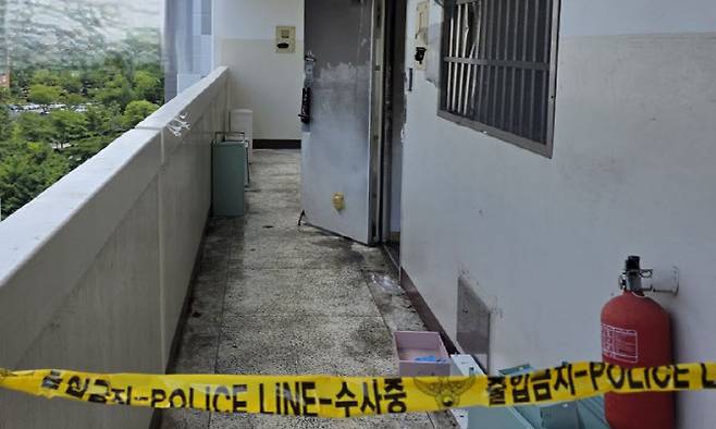 지난 10일 대구 한 아파트서 발생한 화재 현장 모습. (사진=대구소방안전본부 제공)