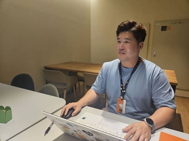 이인규 GS25 뉴포맷운영팀 매니저가 서울 강남구 GS리테일 본사에서 아시아경제와 인터뷰하고 있다. 사진=박재현 기자