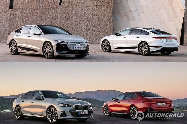 A6 e-트론과 BMW i5 출시로 수입 전기 세단 시장은 더 활성화될 전망이다(출처: 아우디, BMW)