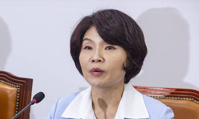 한정애 더불어민주당 정책위의장. 연합뉴스