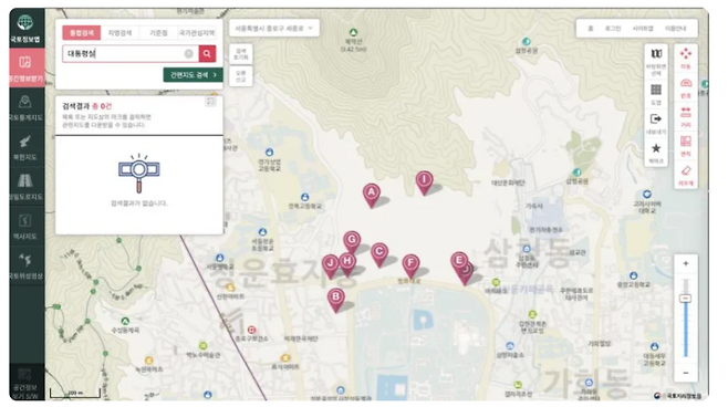 구글이 길찾기 기능 구현을 위해 반출을 신청한 국가기본도는 이미 민감 정보들이 제거된 상태의 데이터라고 밝히며 해당 자료를 예시로 들었다. 구글코리아 블로그 캡처
