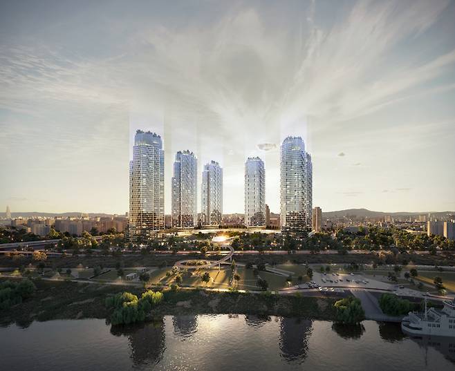 DA건축 컨소시엄이 제시한 압구정2구역 재건축 투시도 <출처=DA건축>