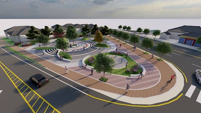 경주시가 스토리텔링형 문화공간으로 조성중인 '인왕동문화공원' 조감도 ⓒRUDWNTL