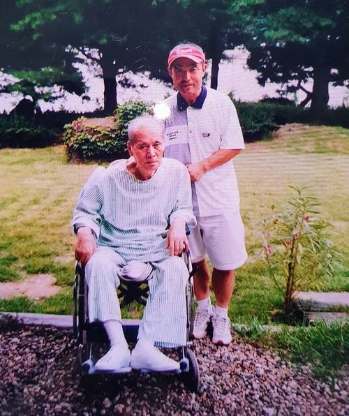 조문기 선생과 김석화씨. /김석화씨 제공