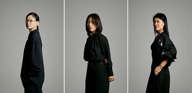 왼쪽부터 기은주, 김현재, 안선희 안무가. <국립현대무용단 제공>