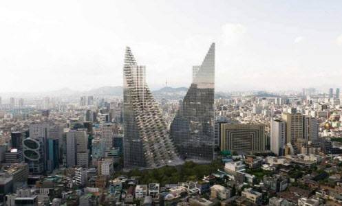 강남 르메르디앙 호텔부지 복합개발 건축디자인 조감도 (자료=서울시)