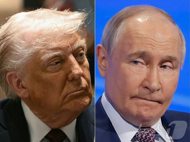 도널드 트럼프 미국 대통령(왼쪽)과 블라디미르 푸틴 러시아 대통령 ⓒ AFP=뉴스1