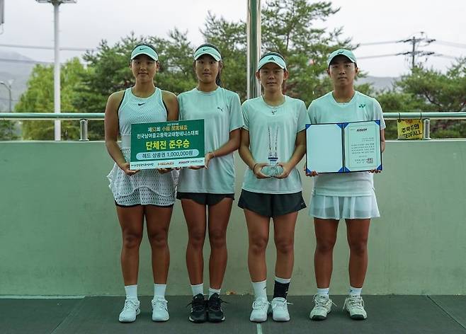 소강배 여고부 준우승 통진고등학교 선수단