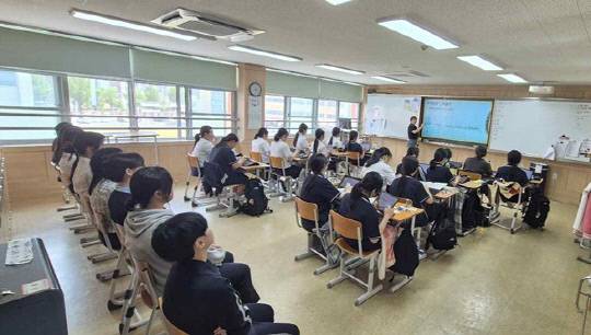 고등학교 진로변경전입학제 대전여자상업고 학과체험 모습. 대전교육청 제공