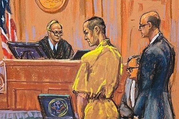 법정 출석한 권도형씨(일러스트). ⓒ 로이터/연합뉴스