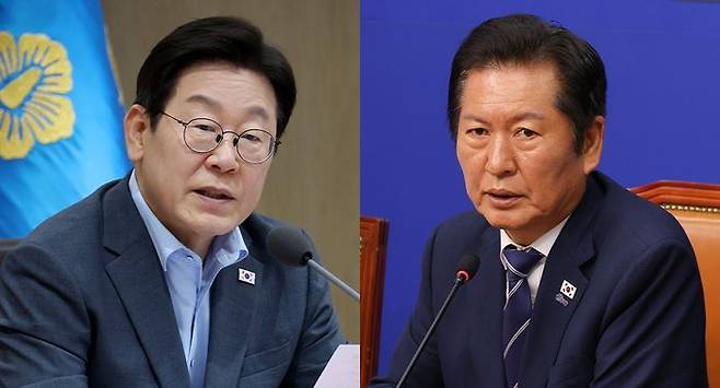 이재명 대통령(왼쪽)과 정청래 더불어민주당 대표ⓒ연합뉴스