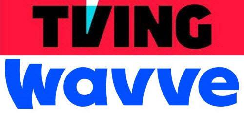 티빙·웨이브 로고.