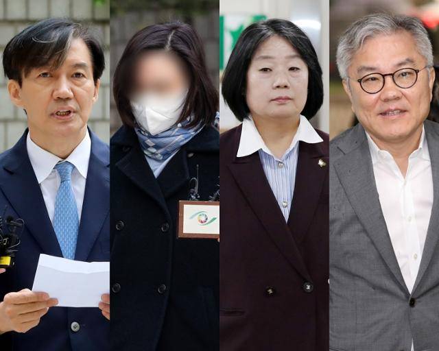 이재명 정부 출범 후 처음으로 단행되는 광복절 특별사면·복권 대상에 포함된 주요 인물들. 조국(왼쪽 사진부터) 전 조국혁신당 대표, 조 전 대표 부인인 정경심 전 동양대 교수, 윤미향 전 더불어민주당 의원, 최강욱 전 민주당 의원. 뉴스1
