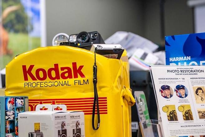 코닥 액세서리들이 진열돼 있는 모습. AFP연합뉴스