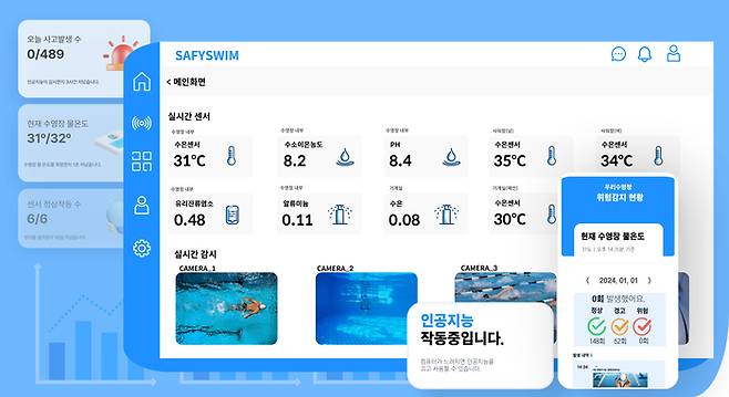 세이프 스윔 실제 화면