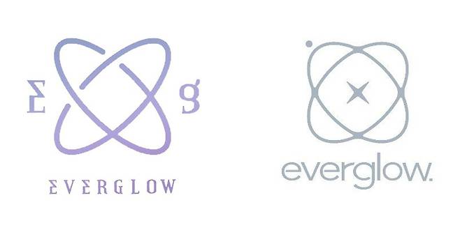 왼쪽이 한국 걸그룹 에버글로우 로고이고, 오른쪽은 일본 신인 걸그룹 에버글로우 로고다. /사진=X 갈무리