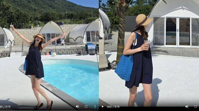 모델 겸 방송인 정가은이 가평에서 여름 휴가를 즐겼다. /정가은 소셜미디어