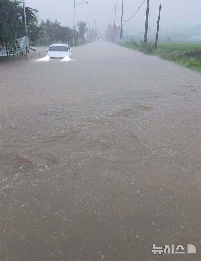 [고양=뉴시스] 고양시 덕양구 대장동 갈머리 취락지구 침수 상황.(사진=독자제공) photo@newsis.com