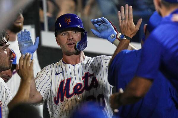 ▲ 뉴욕에는 양키스만 있는 것이 아니다. 피트 알론소가 뉴욕 메츠의 자랑으로 떠올랐다. ⓒ연합뉴스/AP