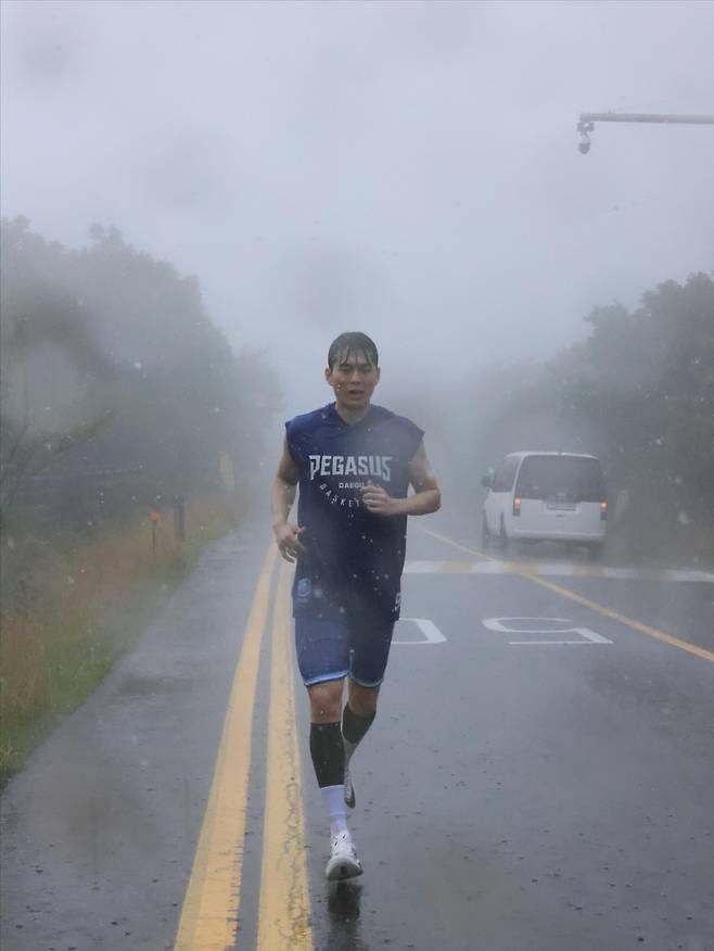 8월 초 제주도 전지훈련 때 전현우의 모습 [대구 한국가스공사 제공. 재판매 및 DB 금지]