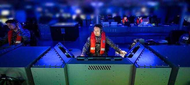 우리 군의 한 전투지휘실 모습
뉴시스