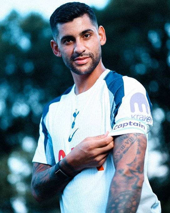 손흥민의 후임으로 토트넘 홋스퍼 주장에 선임된 크리스티안 로메로. /사진=토트넘 홋스퍼