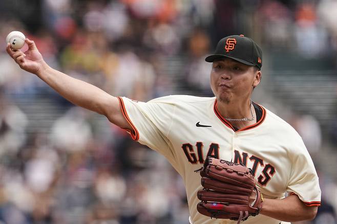 샌프란시스코 선발 대만 출신 덩카이웨이. AP연합뉴스