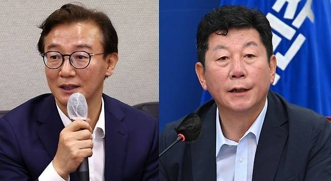 전재수 해양수산부 장관과 박재호 전 더불어민주당 의원 ⓒ뉴시스