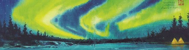 ▲ 이종봉 작 ‘옐로나이프-캐나다:오로라의 꿈’