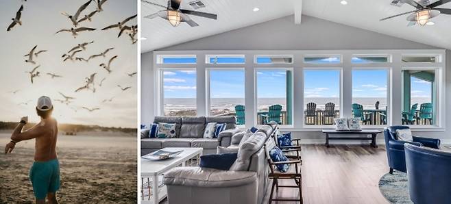 포트 어랜서스(왼쪽) / 사진=Unspalsh, 창문 밖 풍경이 멋진 에어비앤비 추천 숙소(오른쪽) / 사진=에어비앤비