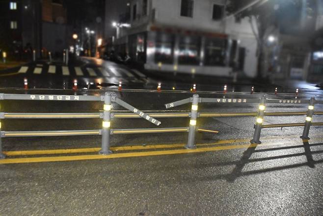 사고 현장. 부산경찰청 제공