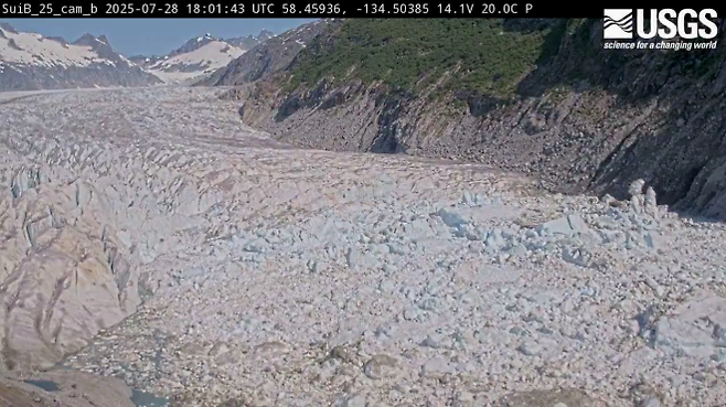 알래스카 주도 주노 인근 빙하 호수. 미국 지질조사국(USGS) 엑스(X)