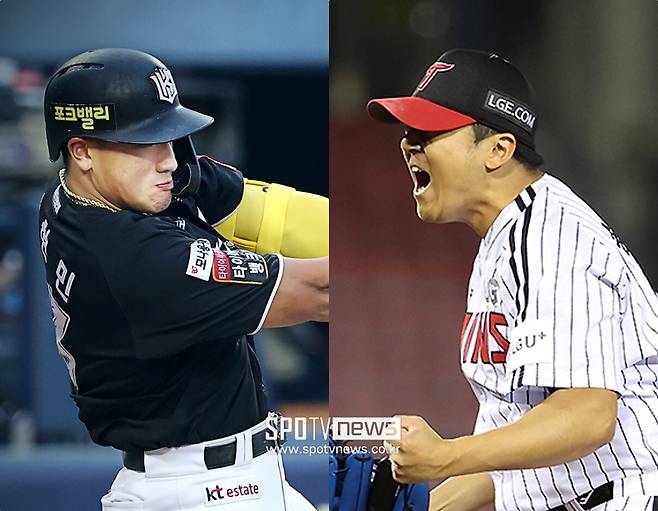 ▲ kt 위즈 안현민은 올해 강력한 신인왕 후보다. 투수 쪽에서는 LG 송승기가 1순위로 꼽힌다. 이 두 신인왕 후보가 31일 잠실구장에서 맞붙는다. ⓒ kt 위즈, 곽혜미 기자