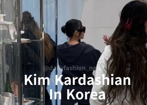 한국에서 포착된 킴 카다시안과 클로이 카다시안./온라인 커뮤니티