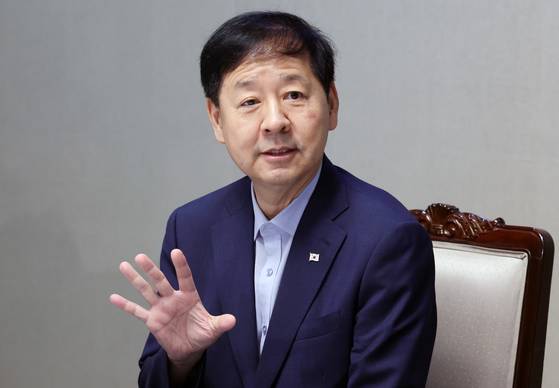 구윤철 경제부총리 겸 기획재정부 장관이 12일 오전 서울 종로구 정부서울청사에서 열린 4대 과학기술원 총장 간담회에서 발언을 하고 있다. 뉴스1