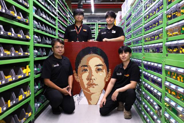 ▲ 레고랜드 코리아가 광복 80주년을 기념해 선보인 한국 최초의 여성의병장인 윤희순 의사 초상화 작품.