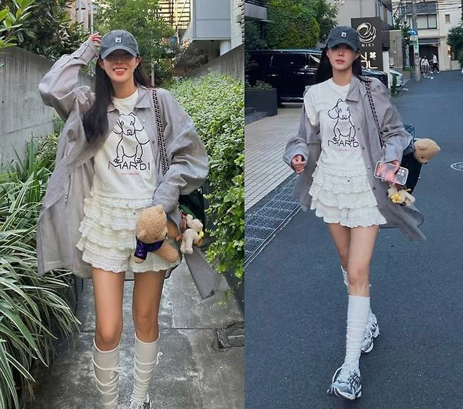 임수향이 사랑스러운 소녀미와 힙한 감성을 모두 담은 미니스커트 데일리룩을 선보였다.사진=임수향 SNS