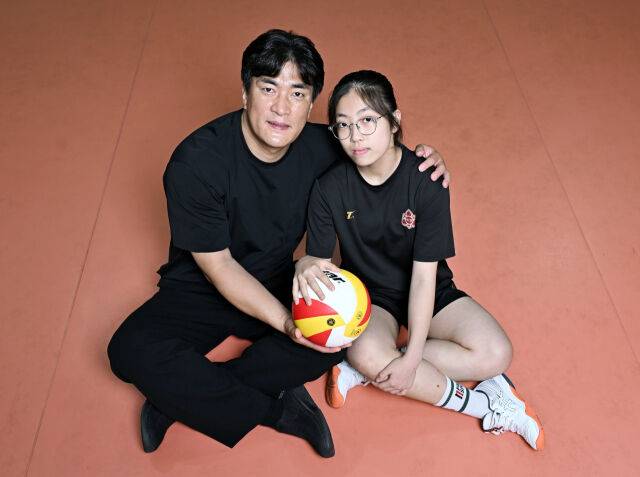 아빠의 길을 따라 배구 선수가 된 차윤지./더발리볼