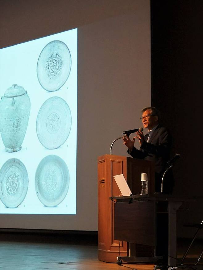 [서울=뉴시스] 14일 국립중앙박물관 대강당에서 열린 특별강연 '유홍준 관장이 들려주는 조선 전기 미술' 현장 (사진=국립중앙박물관 제공) 2025.08.15. photo@newsis.com *재판매 및 DB 금지