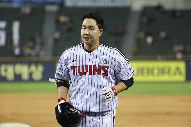 ▲ 7월 10일 키움전 1군 첫 타석에 나선 타자 유영찬. ⓒ LG 트윈스