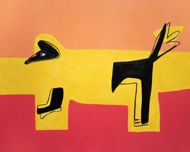 전이수 작가가 멸종위기 동물 보호 캠페인을 위해 그린 '노란목도리 담비'. 옳소 제공