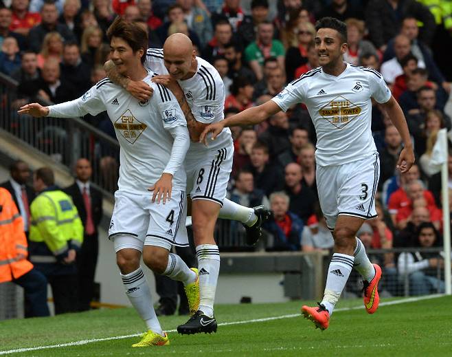 스완지 시티 시절 기성용. 사진=AFPBB NEWS