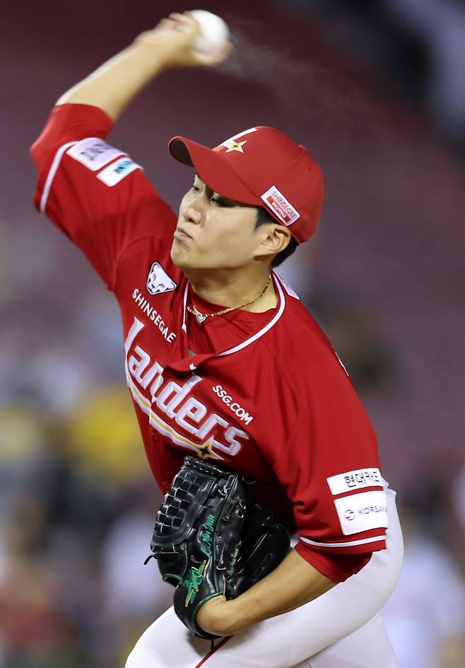 SSG 최민준. 연합뉴스