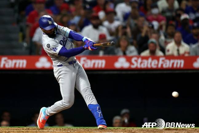 LA 다저스의 테오스카 에르난데스. /AFPBBNews=뉴스1
