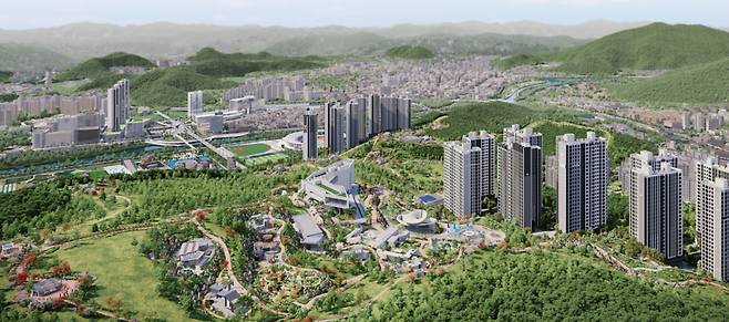 광주시 민간공원 특례사업이 진행 중인 쌍령공원 전경 <(주)쌍령파크개발 홈페이지 캡처>