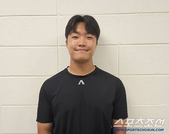 인터뷰에 임한 한화 정우주. 김영록 기자