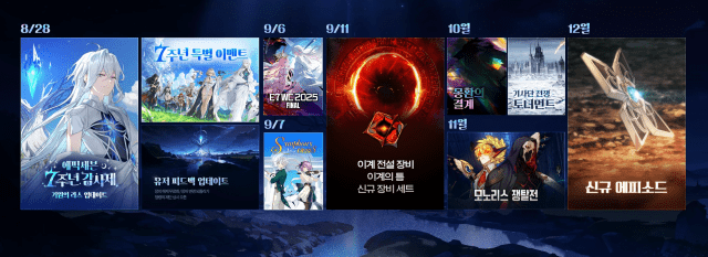 스마일게이트, 에픽세븐 2025년 하반기 로드맵 공개.